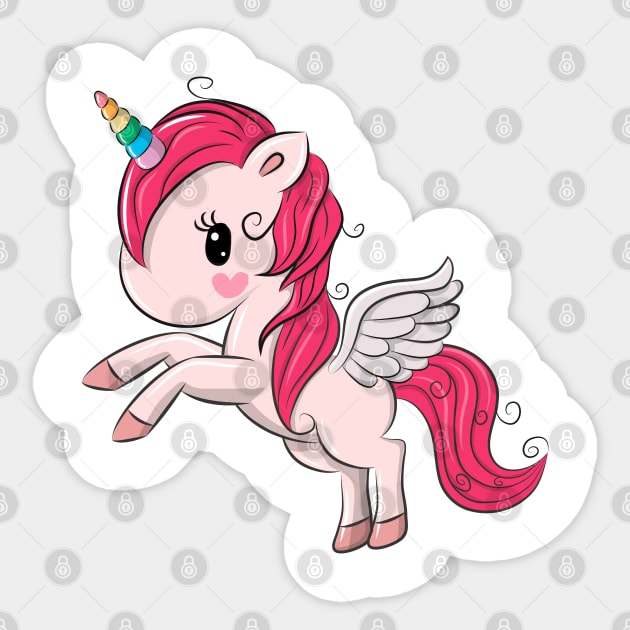 Cute baby Pegasus unicorn. Very beautiful design for kids